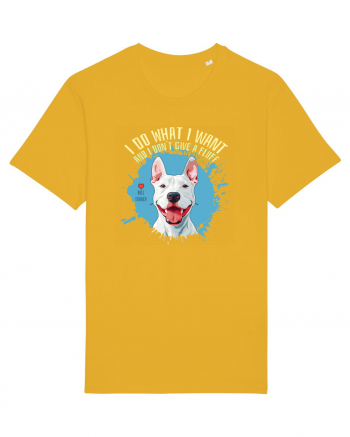 I DO WHAT I WANT & I DON`T GIVE A FLUFF - Bull Terrier Spectra Yellow