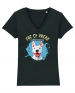 FAC CE VREAU SI-MI PLACE CE FAC - Bull Terrier Tricou mânecă scurtă guler V Damă Evoker