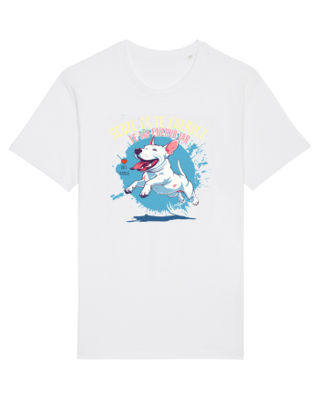 SCUZE CA TE ENERVEZ, TE VOI ENERVA IAR - Bull Terrier White