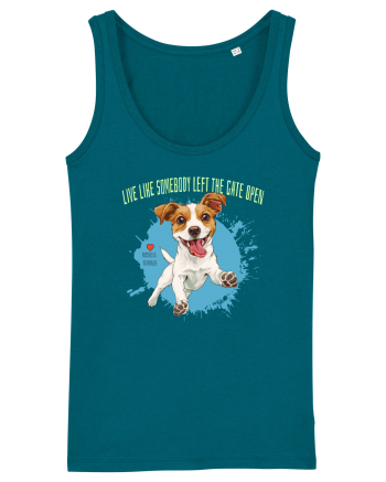 LIVE LIKE SOMEBODY LEFT THE GATE OPEN - Russell Terrier Ocean Depth