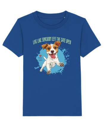 LIVE LIKE SOMEBODY LEFT THE GATE OPEN - Russell Terrier Majorelle Blue