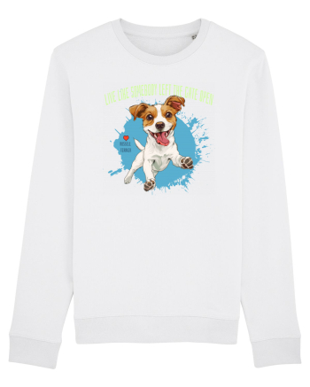 LIVE LIKE SOMEBODY LEFT THE GATE OPEN - Russell Terrier White