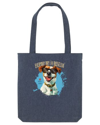 EVERY DAY I`M RUSSELLIN` - Russell Terrier Midnight Blue