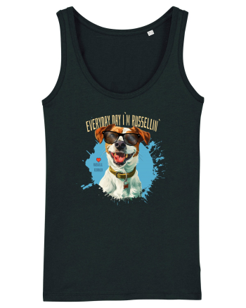 EVERY DAY I`M RUSSELLIN` - Russell Terrier Black