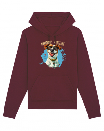 EVERY DAY I`M RUSSELLIN` - Russell Terrier Burgundy