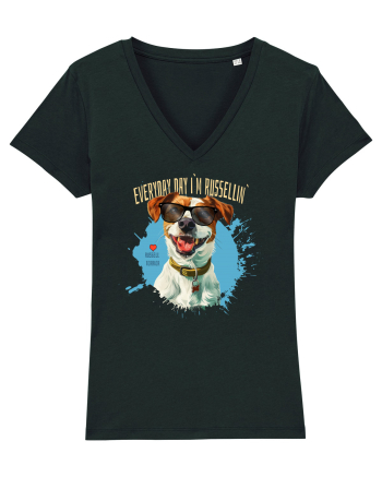 EVERY DAY I`M RUSSELLIN` - Russell Terrier Black