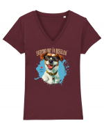 EVERY DAY I`M RUSSELLIN` - Russell Terrier Tricou mânecă scurtă guler V Damă Evoker