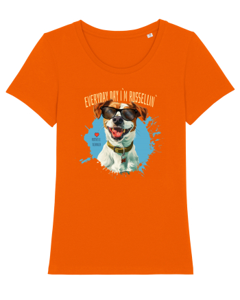 EVERY DAY I`M RUSSELLIN` - Russell Terrier Bright Orange