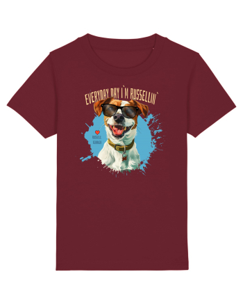 EVERY DAY I`M RUSSELLIN` - Russell Terrier Burgundy