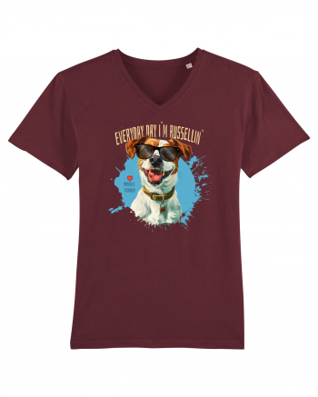 EVERY DAY I`M RUSSELLIN` - Russell Terrier Burgundy