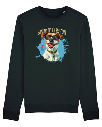EVERY DAY I`M RUSSELLIN` - Russell Terrier Black