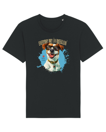 EVERY DAY I`M RUSSELLIN` - Russell Terrier Black