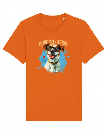 EVERY DAY I`M RUSSELLIN` - Russell Terrier Bright Orange