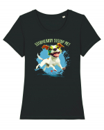 SOMEBODY STOP ME ! - Russell Terrier Tricou mânecă scurtă guler larg fitted Damă Expresser