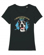 DANGEROUS TO LEAVE PITTBULLS WITH KIDS, KIDS  ARE SCARY - Pitbull Tricou mânecă scurtă guler larg fitted Damă Expresser