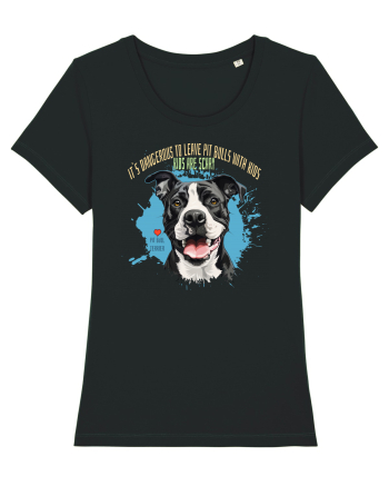 DANGEROUS TO LEAVE PITTBULLS WITH KIDS, KIDS  ARE SCARY - Pitbull Black