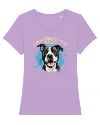 DANGEROUS TO LEAVE PITTBULLS WITH KIDS, KIDS  ARE SCARY - Pitbull Lavender Dawn