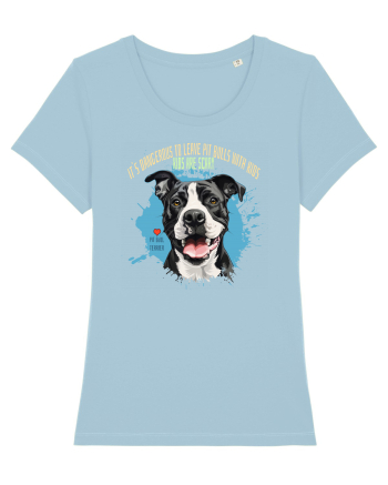 DANGEROUS TO LEAVE PITTBULLS WITH KIDS, KIDS  ARE SCARY - Pitbull Sky Blue
