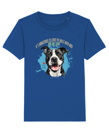 DANGEROUS TO LEAVE PITTBULLS WITH KIDS, KIDS  ARE SCARY - Pitbull Majorelle Blue