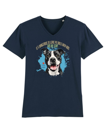 DANGEROUS TO LEAVE PITTBULLS WITH KIDS, KIDS  ARE SCARY - Pitbull French Navy
