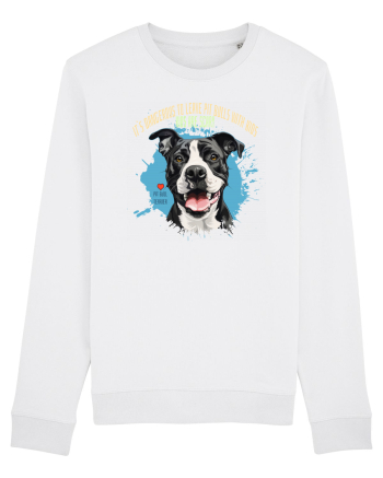 DANGEROUS TO LEAVE PITTBULLS WITH KIDS, KIDS  ARE SCARY - Pitbull White