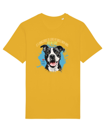 DANGEROUS TO LEAVE PITTBULLS WITH KIDS, KIDS  ARE SCARY - Pitbull Spectra Yellow