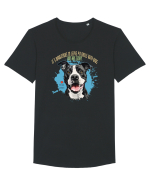 DANGEROUS TO LEAVE PITTBULLS WITH KIDS, KIDS  ARE SCARY - Pitbull Tricou mânecă scurtă guler larg Bărbat Skater