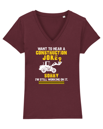 Joke under construction Burgundy