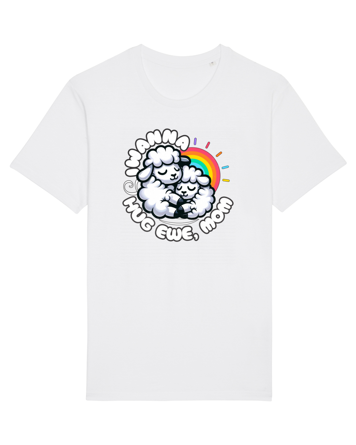 Tricou mânecă scurtă Unisex Rocker White