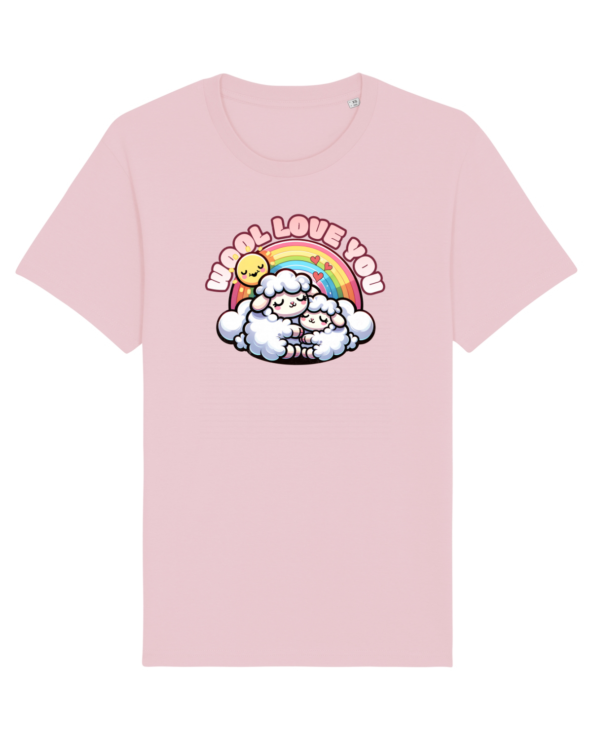 Tricou mânecă scurtă Unisex Rocker Cotton Pink