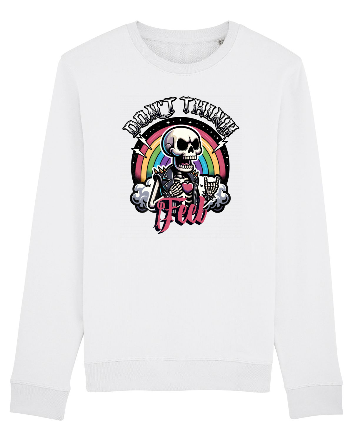 Bluză mânecă lungă Unisex Rise White