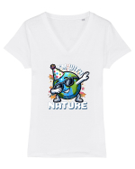 Celebrarea Zilei Pământului, 22 Aprilie Tricou mânecă scurtă guler V Damă Evoker