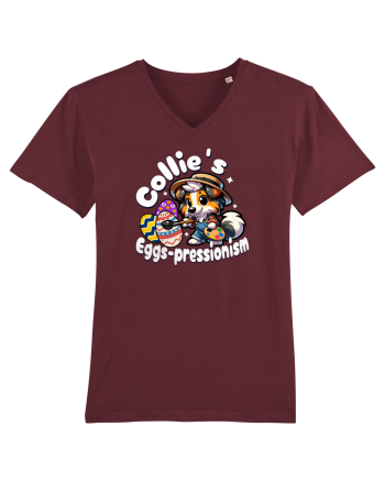 Paște cu Câinele Drăguț Collie Burgundy
