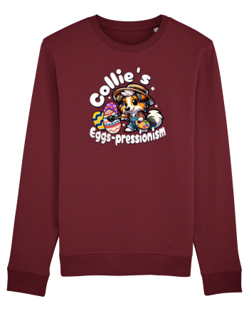 Paște cu Câinele Drăguț Collie Burgundy