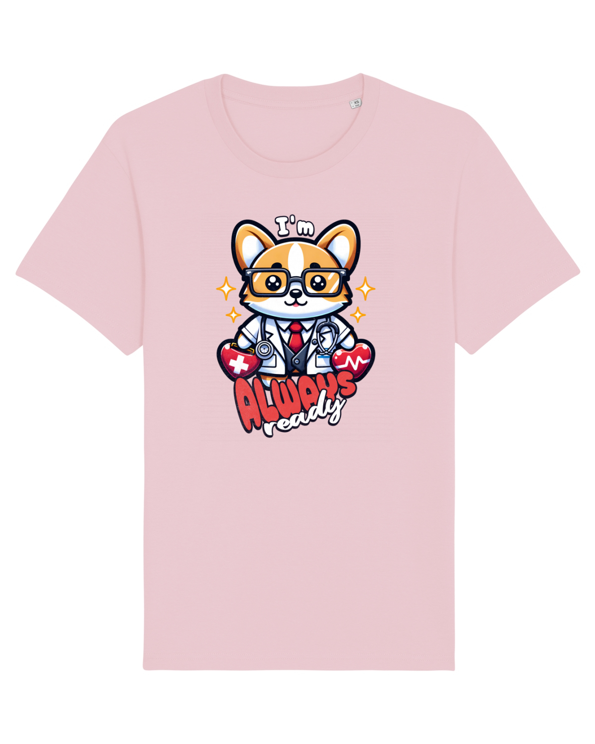 Tricou mânecă scurtă Unisex Rocker Cotton Pink