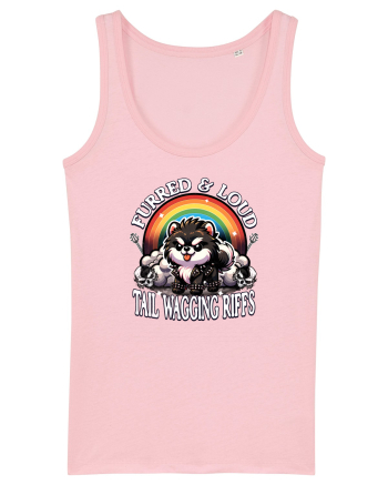 Pomeranian Amuzant Rock - Pufos și Zgomotos Cotton Pink