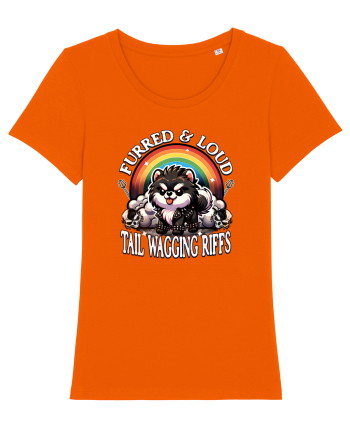 Pomeranian Amuzant Rock - Pufos și Zgomotos Bright Orange