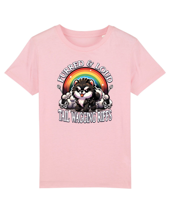 Pomeranian Amuzant Rock - Pufos și Zgomotos Cotton Pink