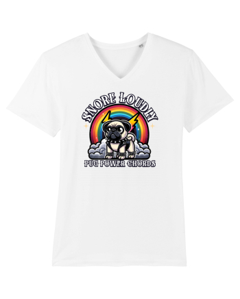 Pug Rock Heavy Metal White