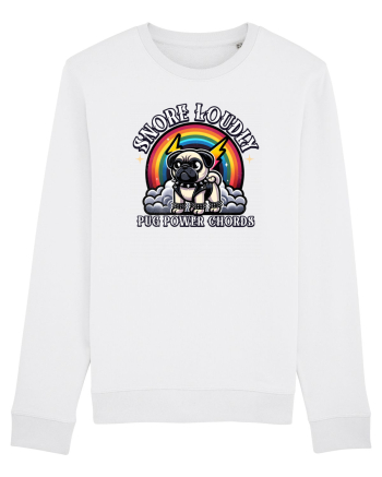 Pug Rock Heavy Metal White
