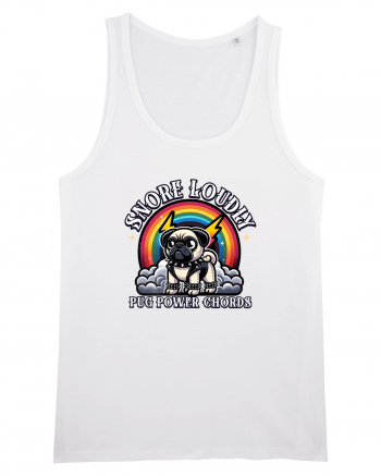 Pug Rock Heavy Metal White