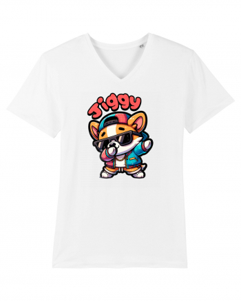 Dab Dance Corgi Jiggy în Stil Chibi White