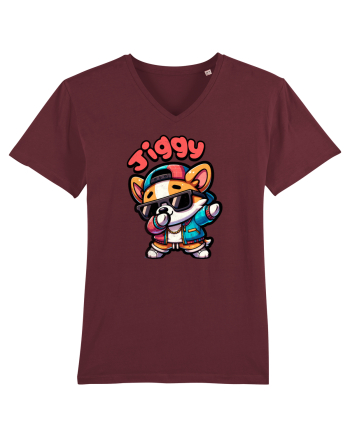 Dab Dance Corgi Jiggy în Stil Chibi Burgundy