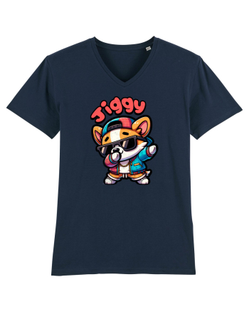 Dab Dance Corgi Jiggy în Stil Chibi French Navy