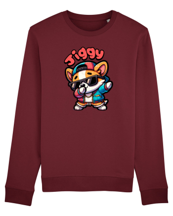 Dab Dance Corgi Jiggy în Stil Chibi Burgundy