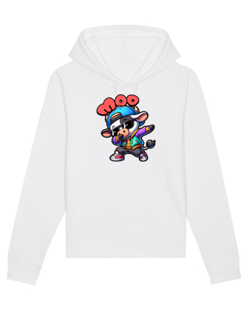 Vaca Amuzantă Dansând Dab în Stil Chibi White