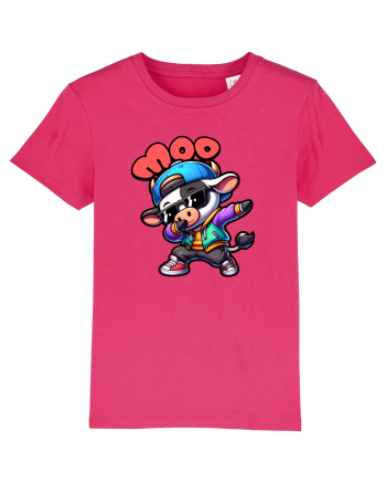 Vaca Amuzantă Dansând Dab în Stil Chibi Raspberry