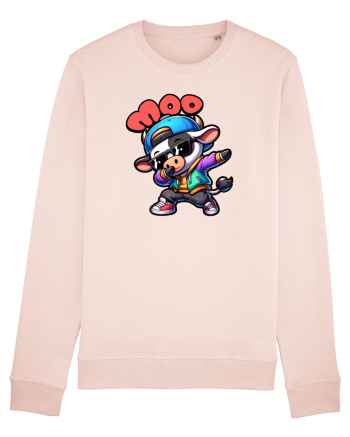 Vaca Amuzantă Dansând Dab în Stil Chibi Candy Pink