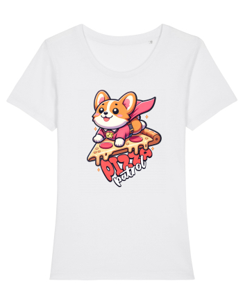Corgi Amuzant Iubitor de Pizza White