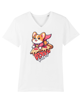 Corgi Amuzant Iubitor de Pizza White